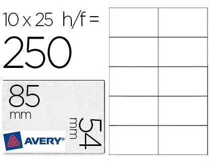 AVERY CARTE DE VISTE 28769