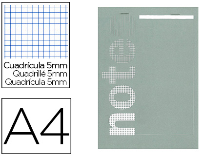 BLOC AGRAFÉ MEMO A4 RÉGLURE 5x5