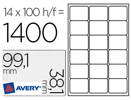 AVERY ÉTIQUETTES 99.1X38.1MM