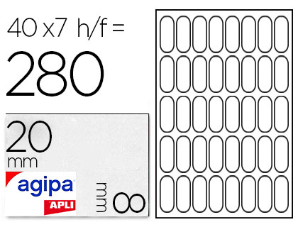 APLI AGIPA ETIQUETTES BLANCHES 37926