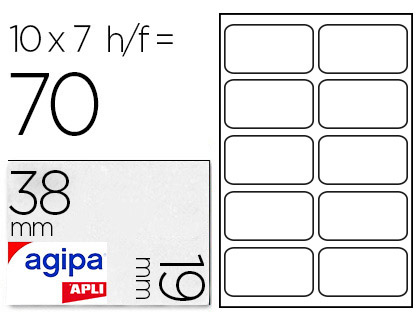 APLI AGIPA ETIQUETTES BLANCHES 37920