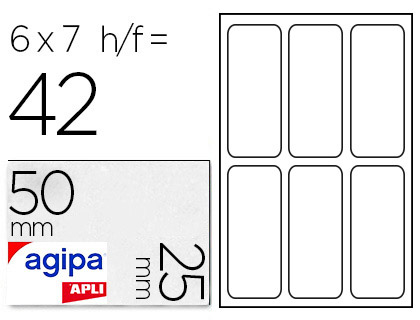 APLI AGIPA ETIQUETTES BLANCHES 41698