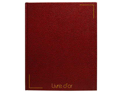 LIVRE D\'OR SIMILI CUIR BORDEAUX