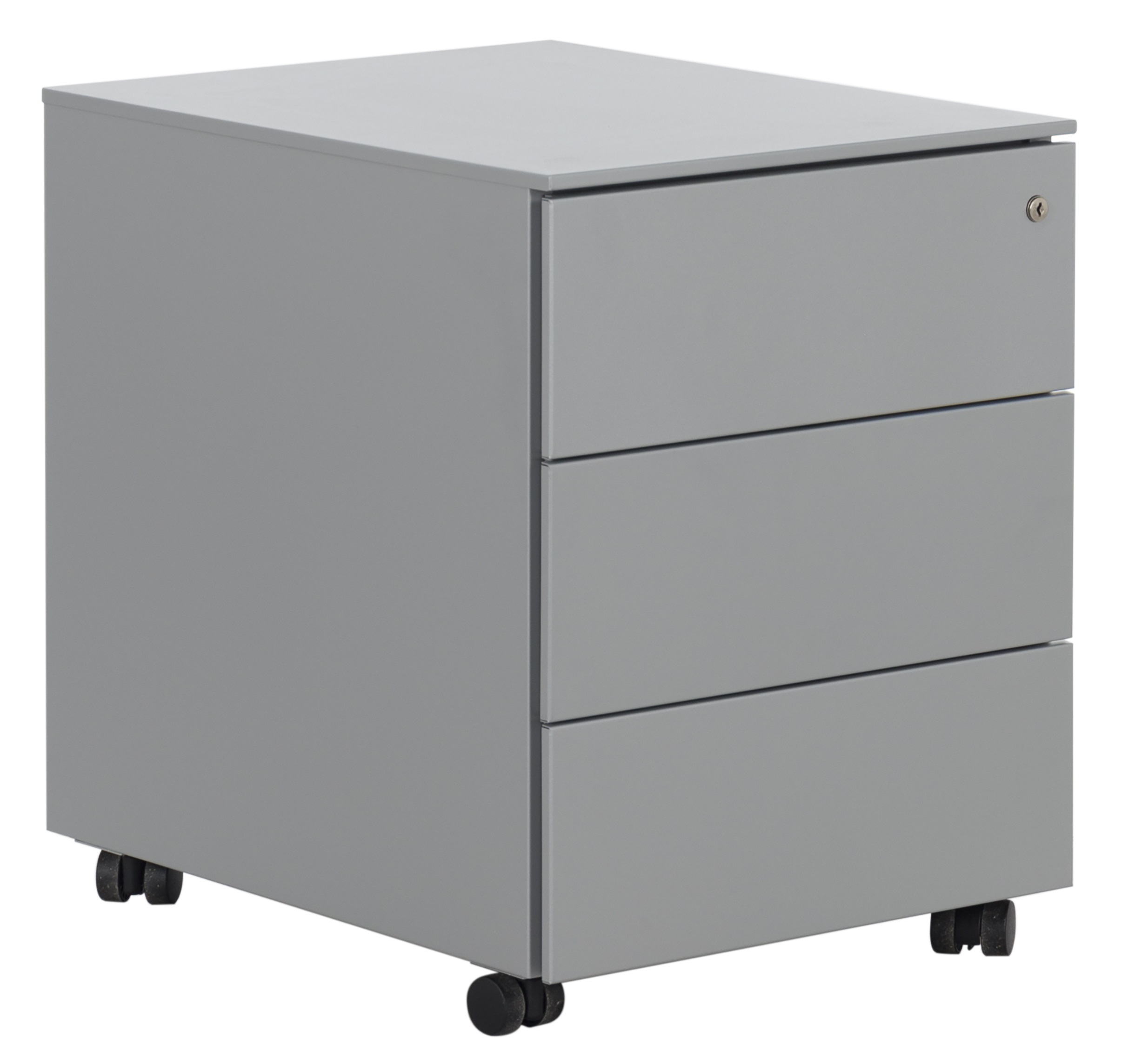 Caisson mobile métal GAUTIER OFFICE gris 3 tiroirs 42 cm