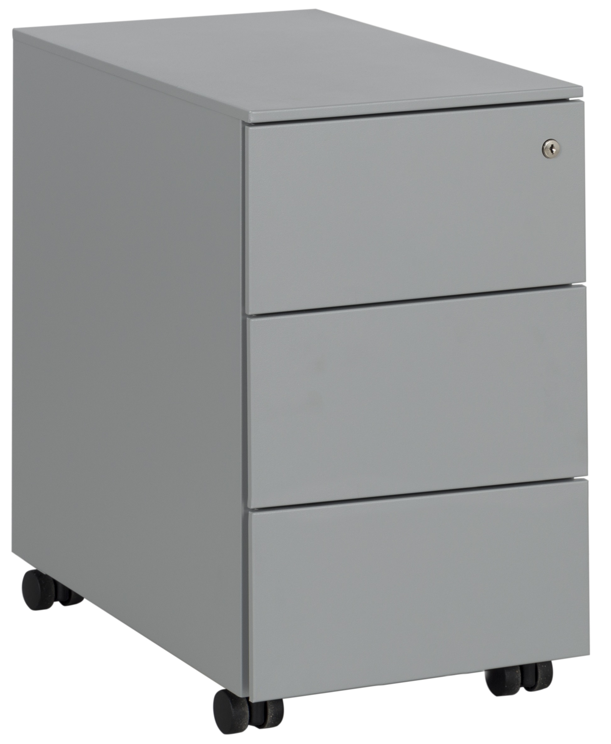 Caisson mobile métal GAUTIER OFFICE gris 3 tiroirs 33 cm