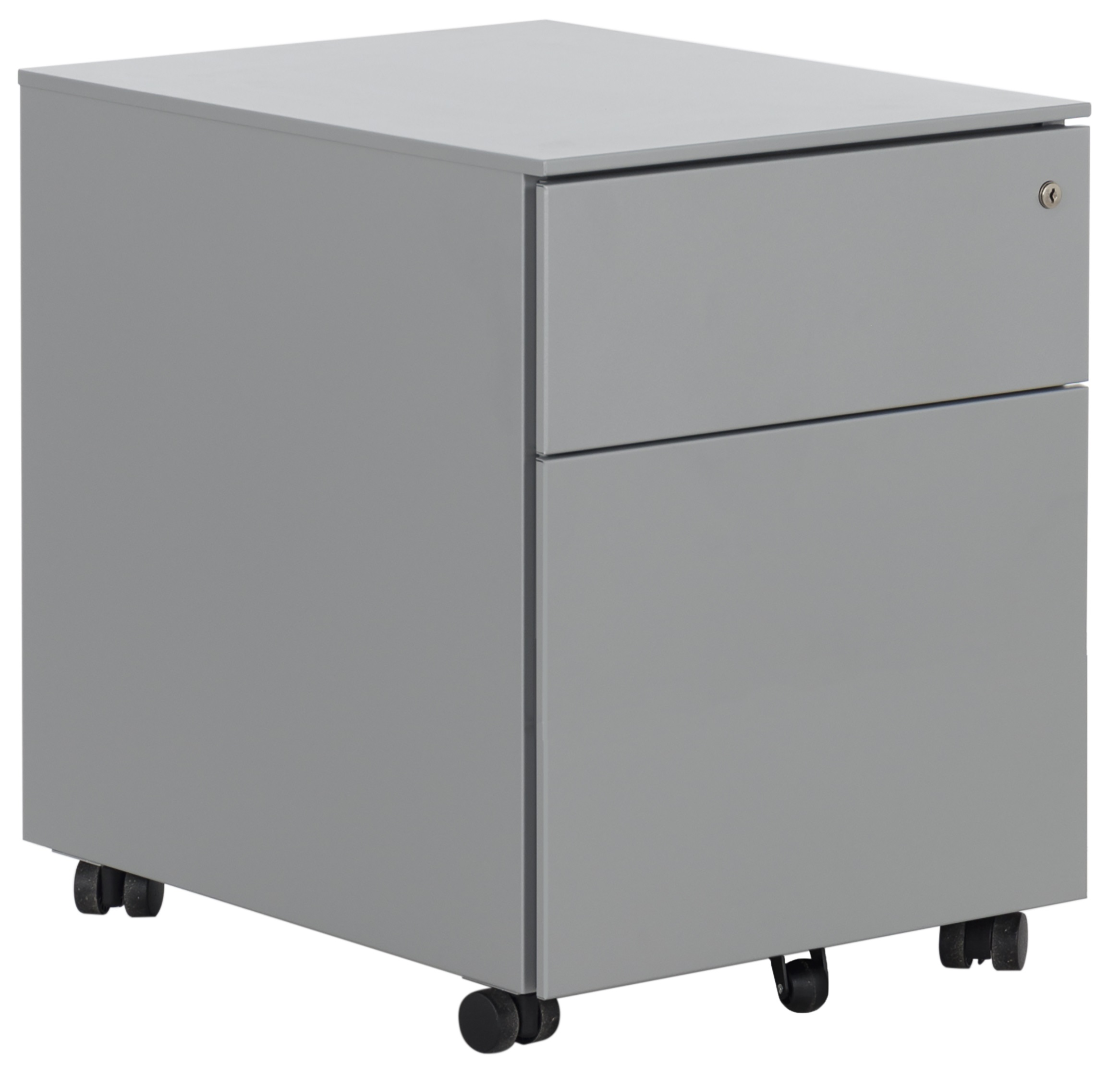 Caisson mobile métal GAUTIER OFFICE gris 2 tiroirs 42 cm