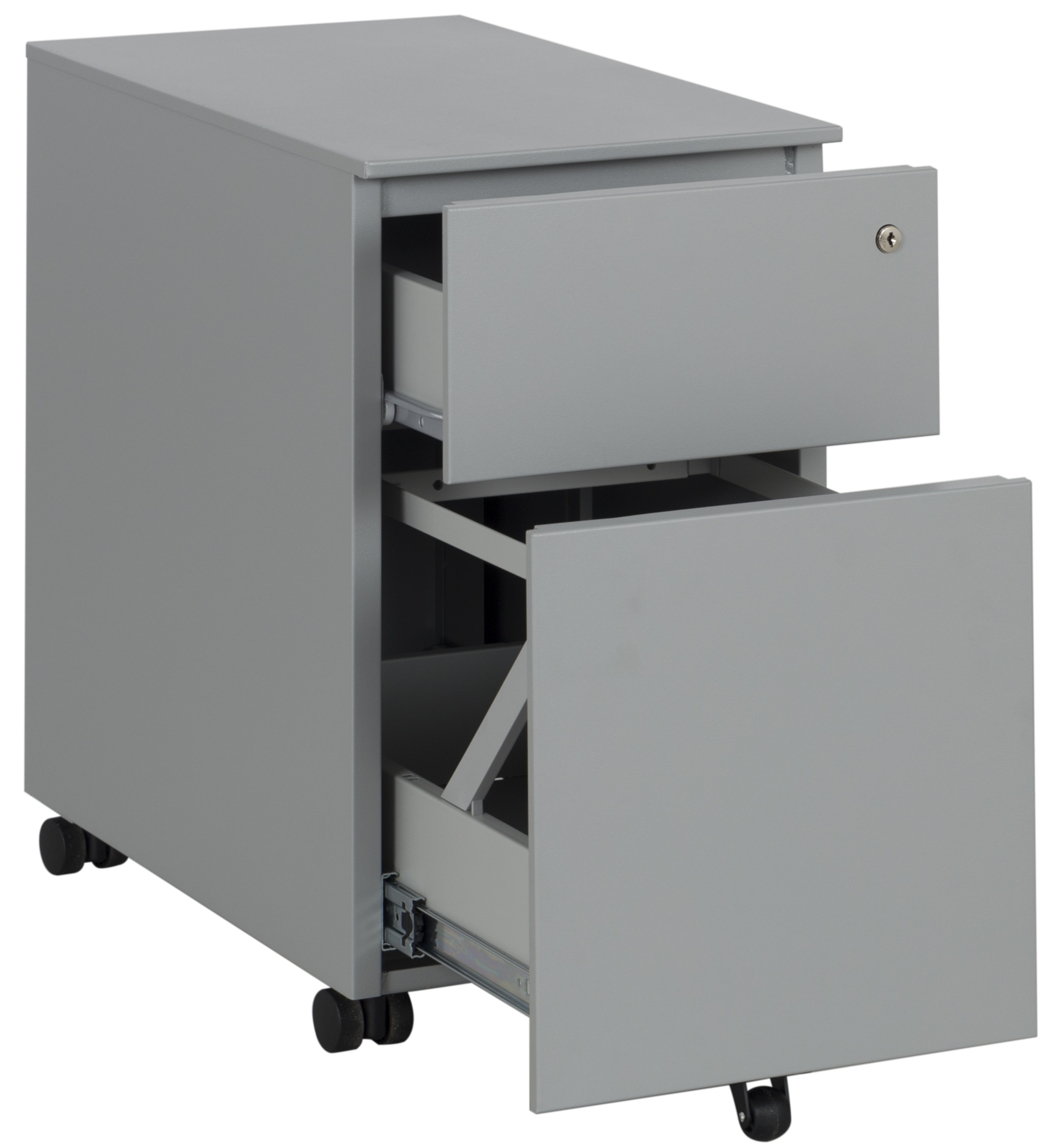 Caisson mobile métal GAUTIER OFFICE gris 2 tiroirs 33 cm