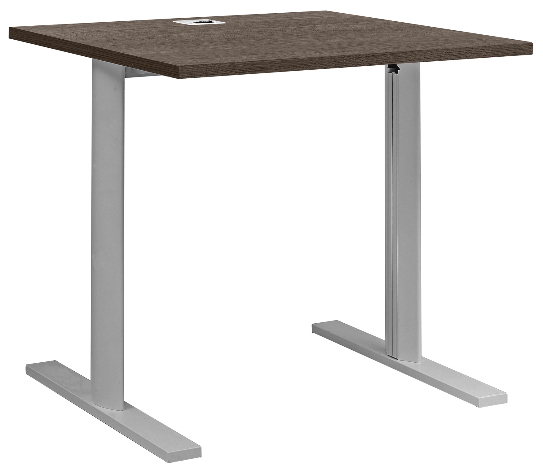 Yes Chene Royal Pieds Metal Gris Bureau 80cm Bureaux Bureau