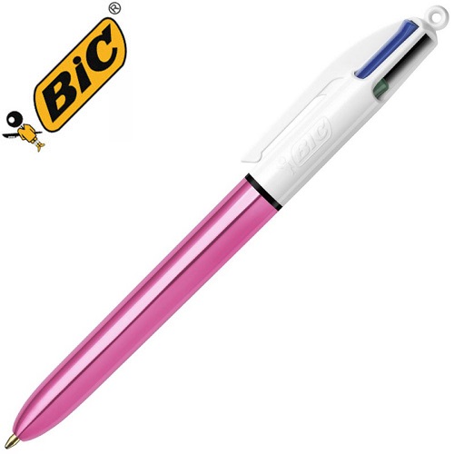 STYLO BILLE 4 COULEURS SHINE ROSE