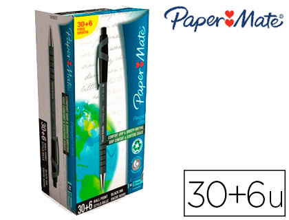 Stylo bille Paper Mate Flexgrip encre noire pack de 36 vue 2