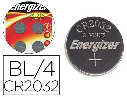 ENERGIZER PILES BOUTON CR2032 PACK DE 4