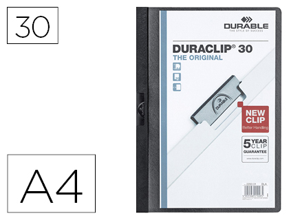 THE ORIGINAL DURACLIP 30 FEUILLES NOIR