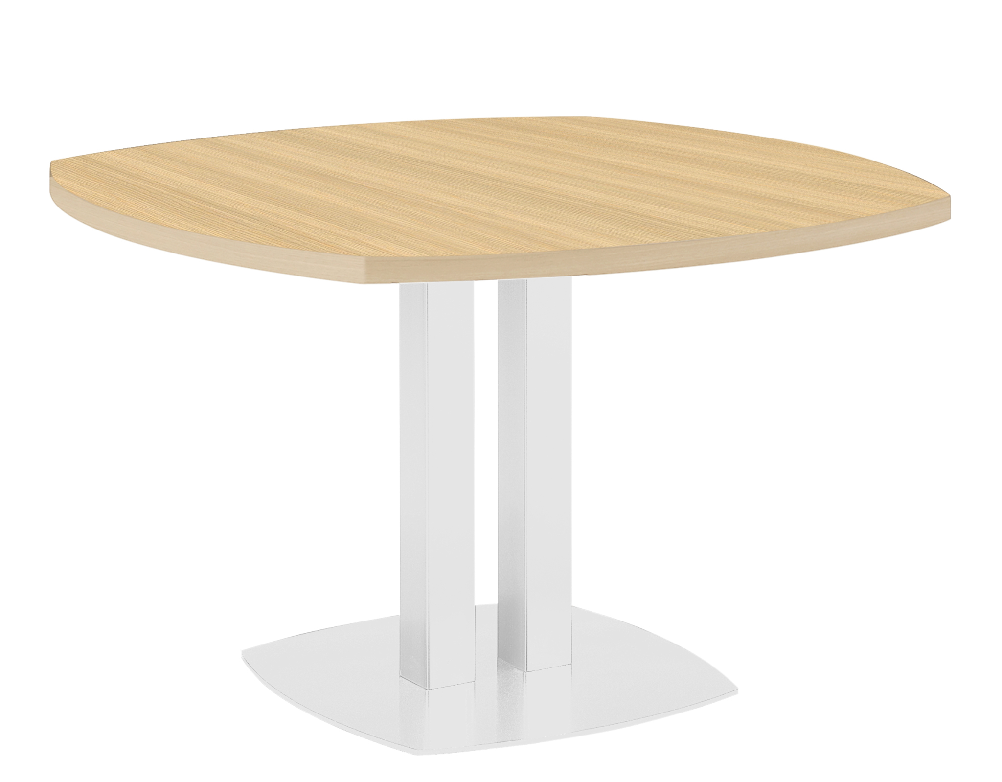 Table de réunion Sunday chêne 115 cm double colonne Gautier Office