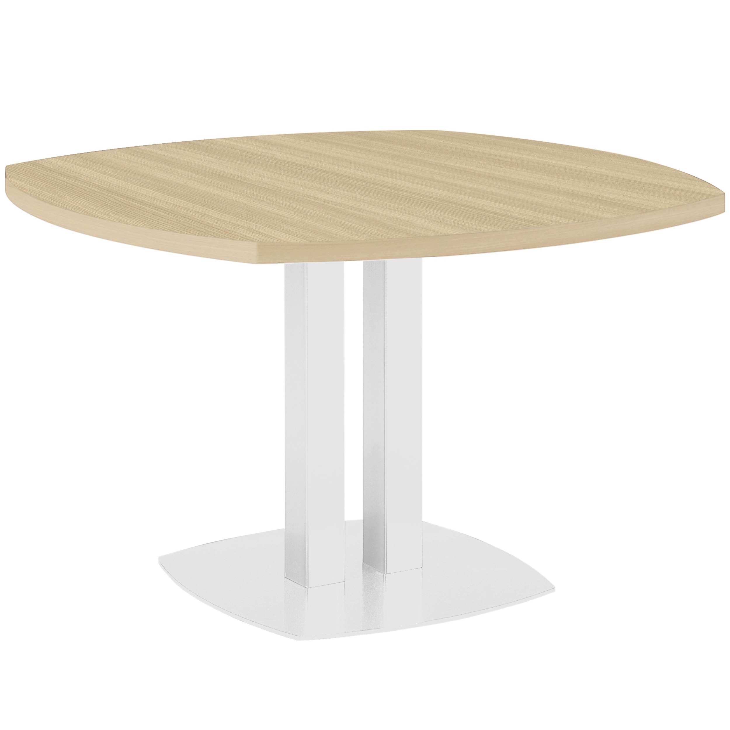 Table de réunion GAUTIER OFFICE chêne naturel double colonne blanc