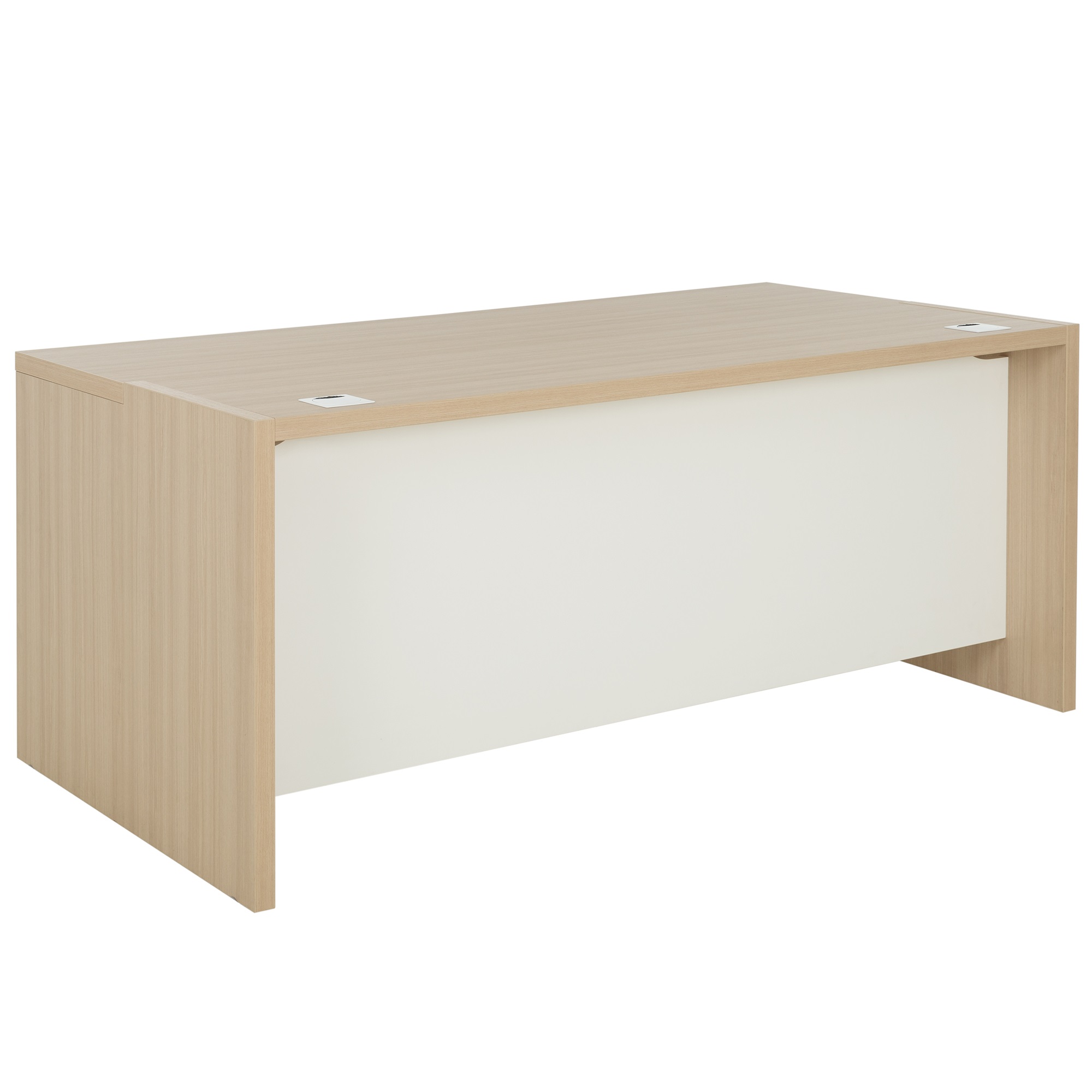 Bureau droit Brabant 180 et 200 cm chêne structuré blanc Gautier Office, vue 2
