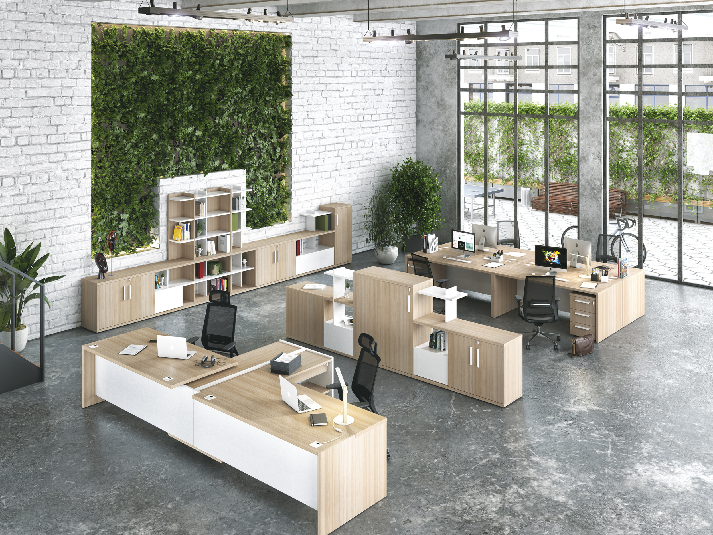 Gamme de mobilier de direction Brabant chêne structuré blanc Gautier Office