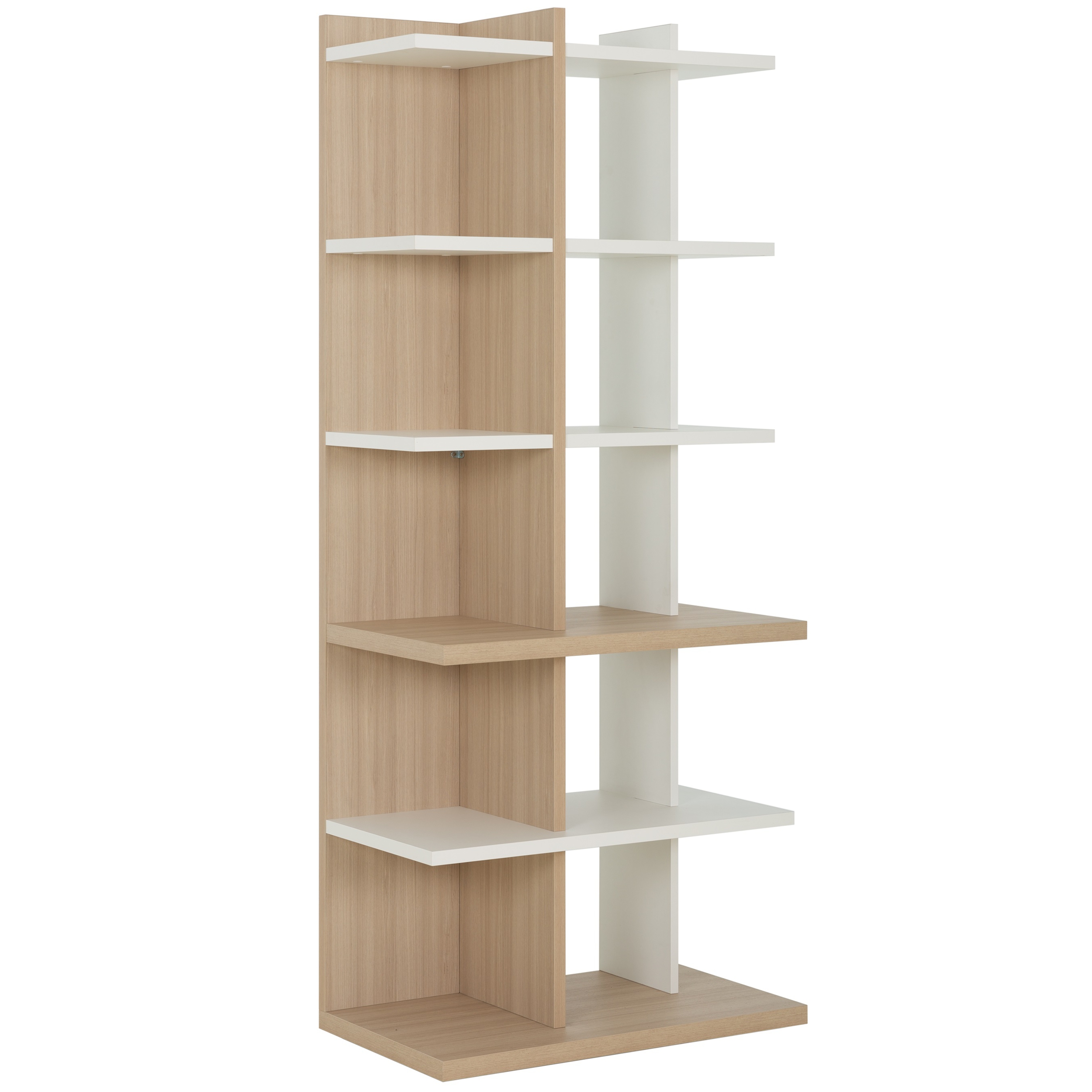 Bibliothèque Brabant 80 x 190 cm chêne structuré blanc Gautier Office, vue 2