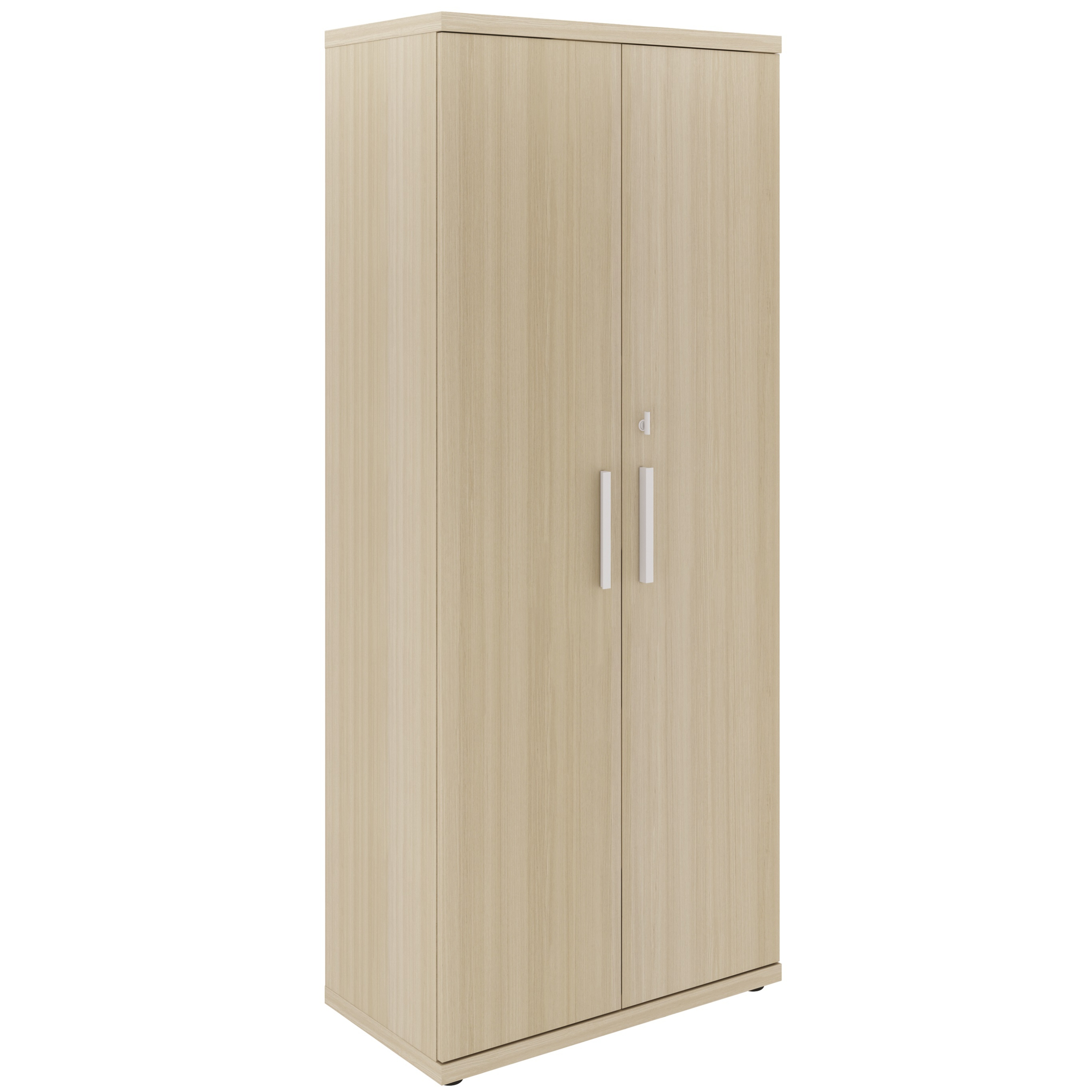 Armoire haute 2 portes Brabant 80 x 194 cm chêne structuré blanc Gautier Office, vue 1