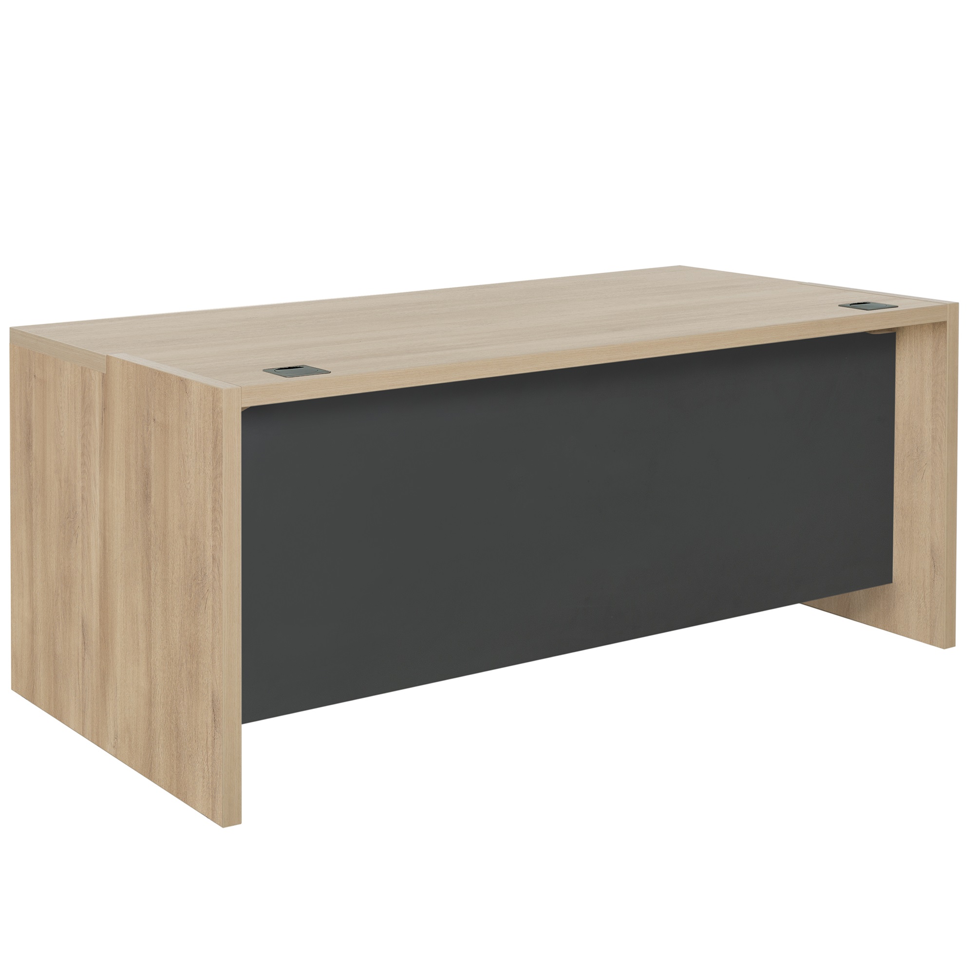 Bureau droit Brabant 180 et 200 cm chêne du bocage anthracite Gautier Office, vue 2
