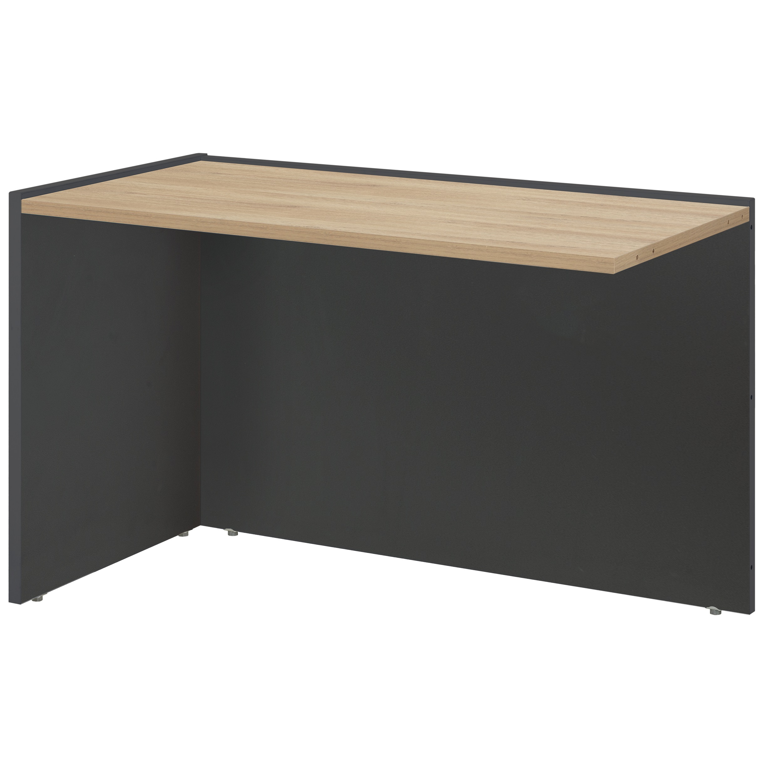 Retour direct réversible Brabant 131 x 60 cm chêne du bocage anthracite Gautier Office, vue 1