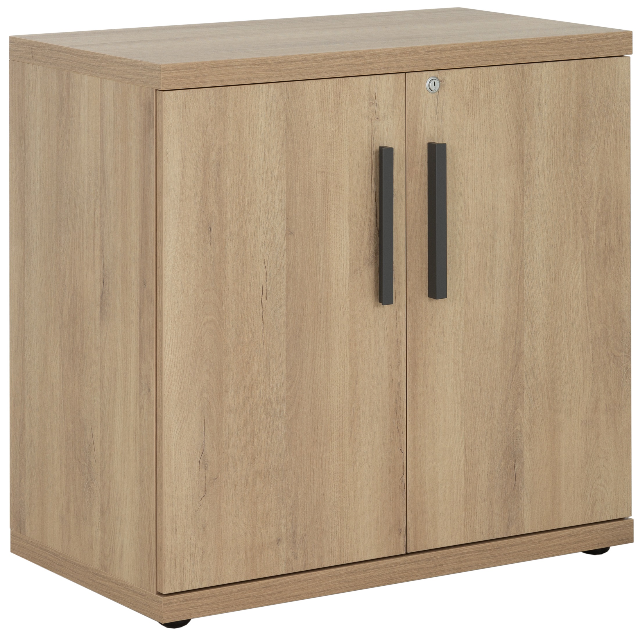 Rangement bas 2 portes Brabant 80 cm chêne du bocage anthracite Gautier Office, vue 2