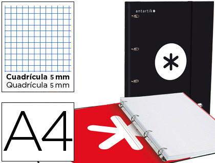 CLASSEUR ANTARTIK + FEUILLETS 5X5 NOIR
