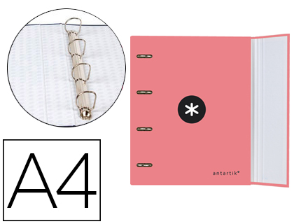 CLASSEUR ANTARTIK + FEUILLETS 5X5 CORAIL