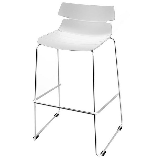 Tabouret haut MTI Dagoba blanc
