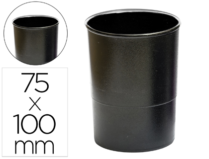 Pot à crayons Q-CONNECT économique plastique noir opaque vue 2