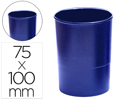 Pot à crayons Q-CONNECT économique plastique bleu opaque vue 2