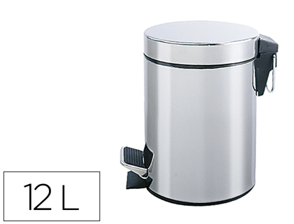 Poubelle métallique à pédale Q-Connect 12 L