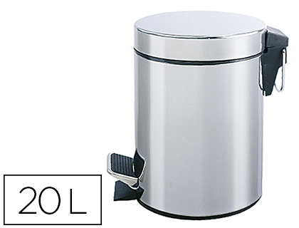 Poubelle métallique à pédale Q-Connect 20 L