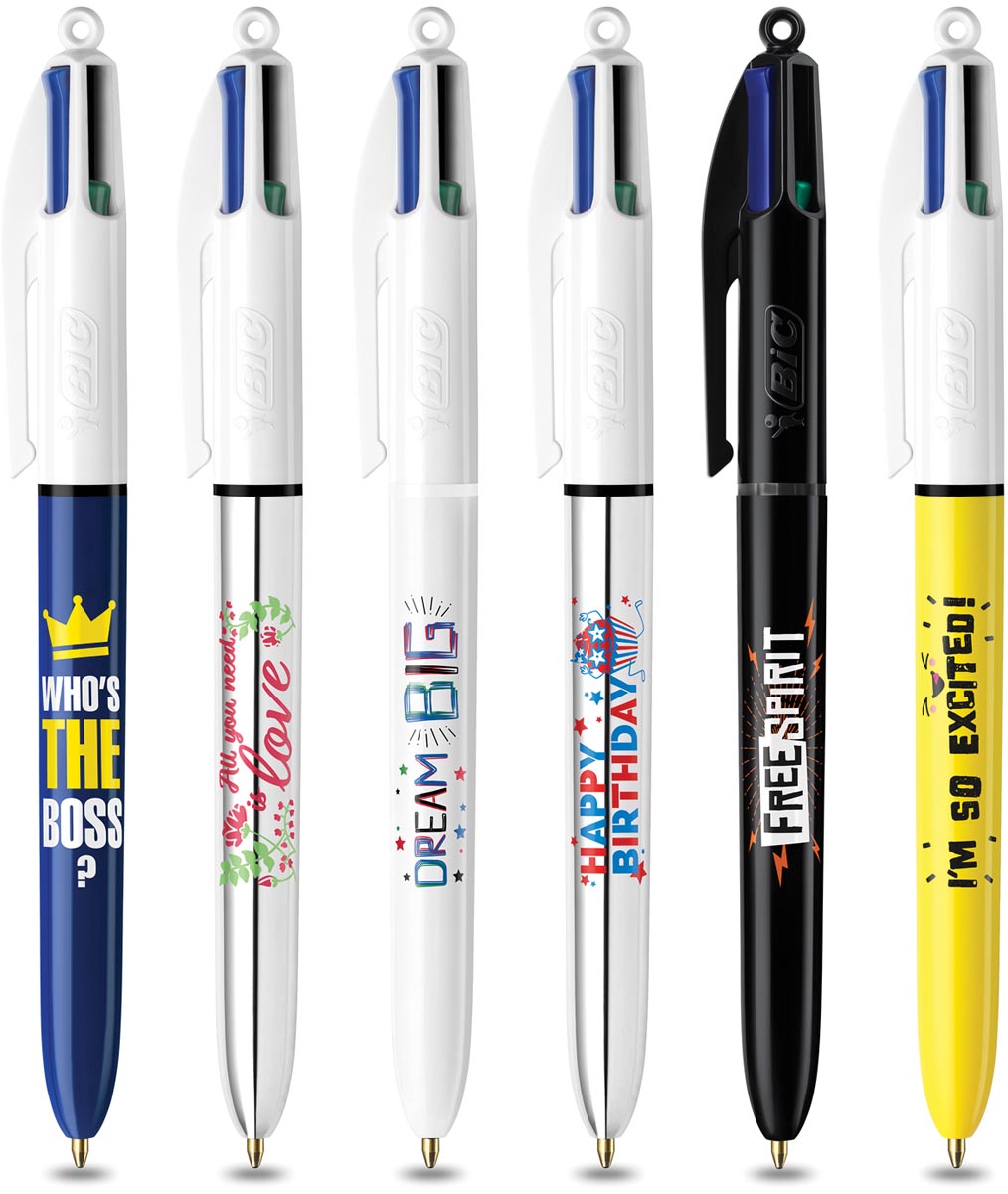 Stylo Bic 4 couleurs Shine Silver - La Grande Papeterie