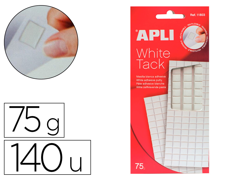 Pâte adhésive AGIPA White Tack blanche vue 2