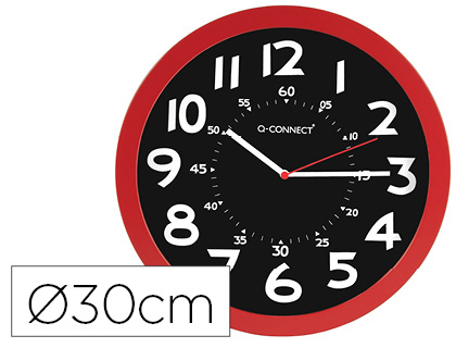 HORLOGE MURALE Ø30CM ROUGE