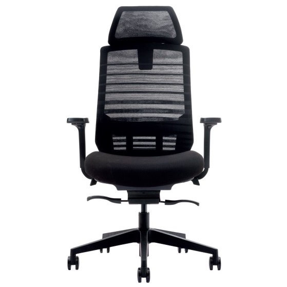 Fauteuil ergonomique MTI Millenium-F noir, vue 2