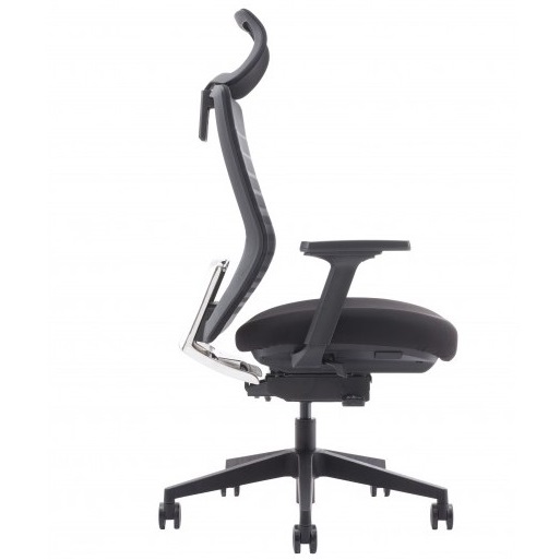 Fauteuil ergonomique MTI Millenium-F noir, vue 3