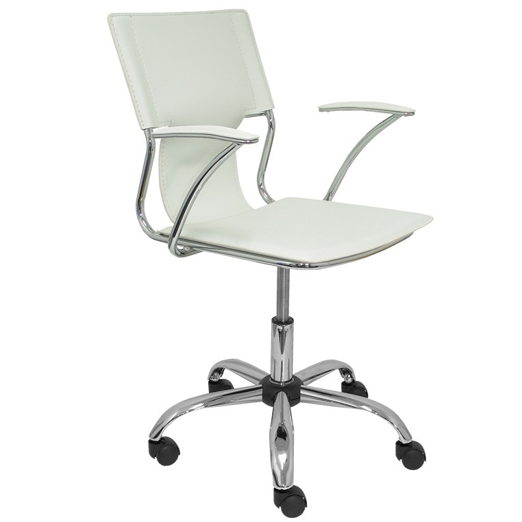 FAUTEUIL LIAM SIMILI CUIR BLANC