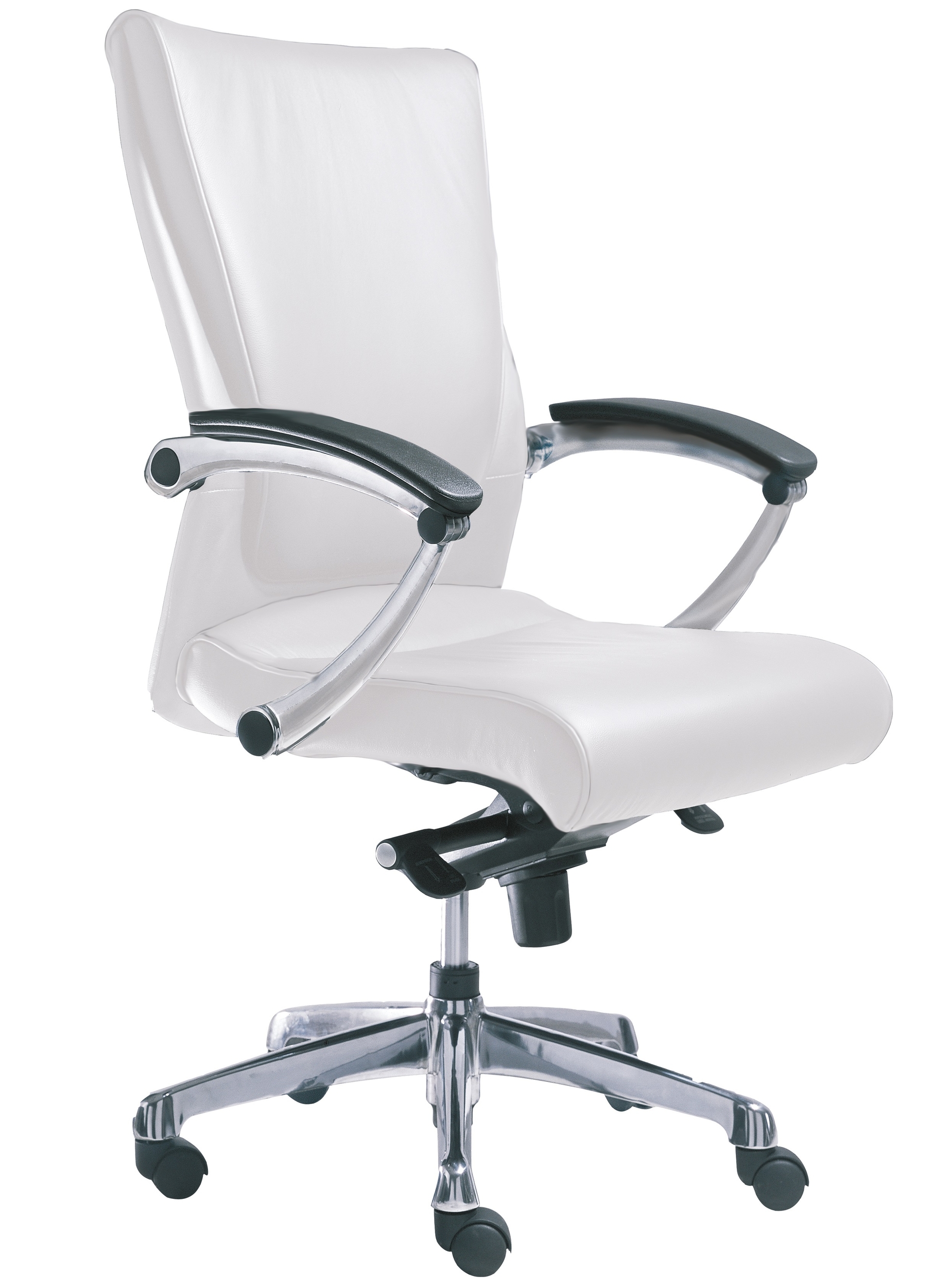 Fauteuil de direction MTI Jiair cuir blanc