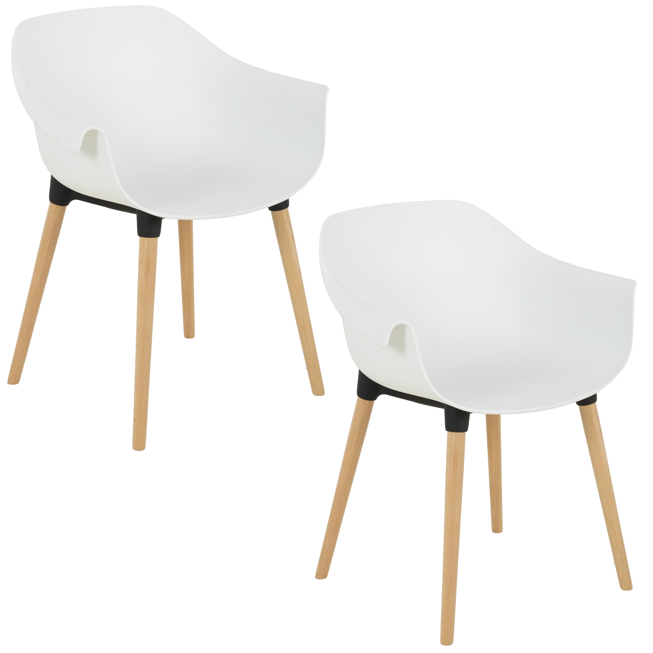 Fauteuil coworking GAUTIER OFFICE Luma blanc lot de 2