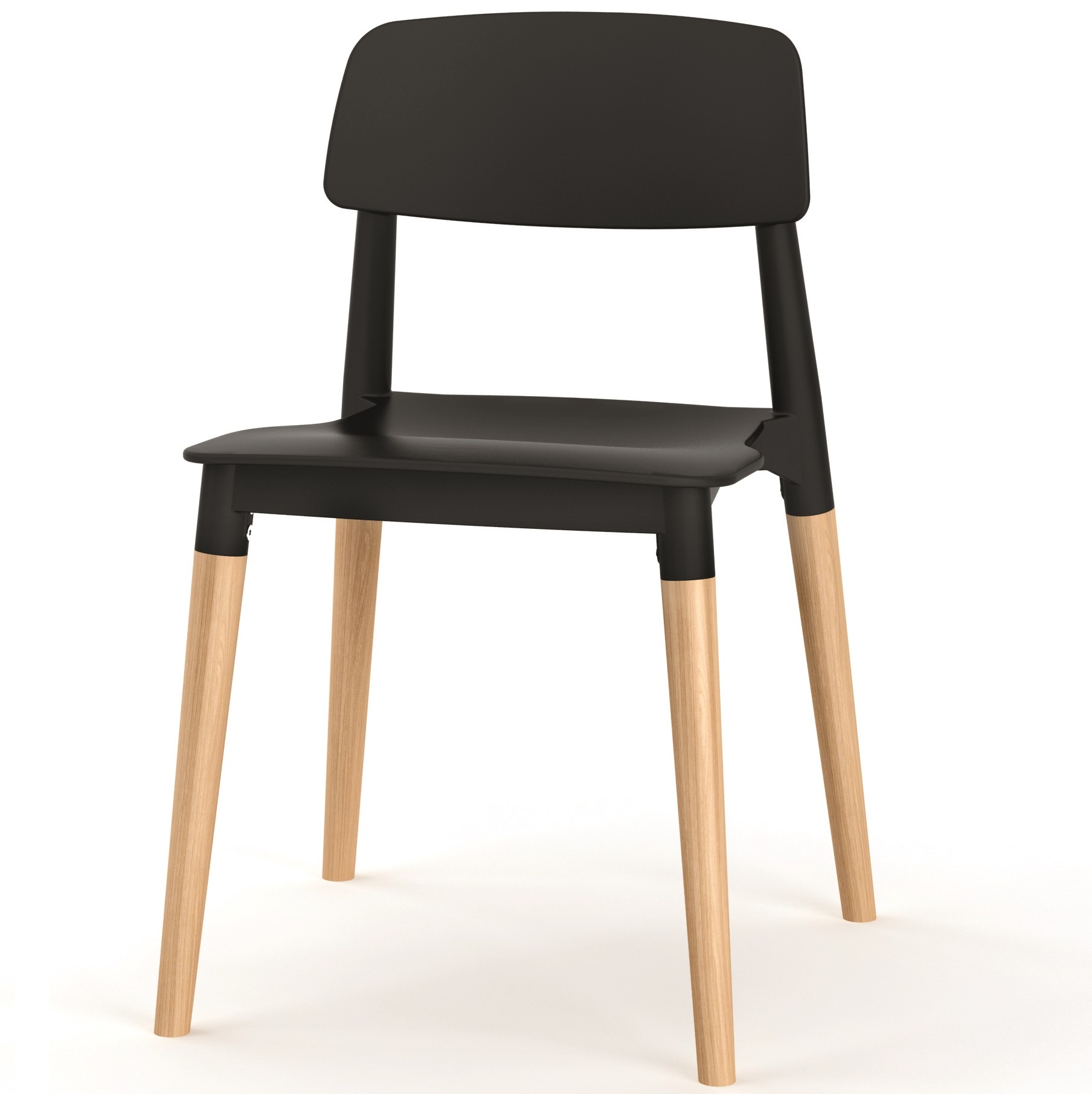 Chaise coworking MTI Rudy noir