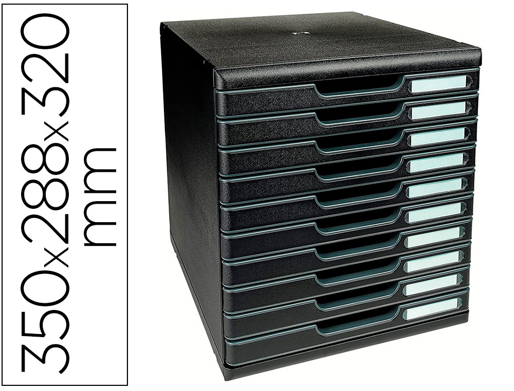 Module de classement EXACOMPTA Modulo Ecoblack 10 tiroirs noir vue 2