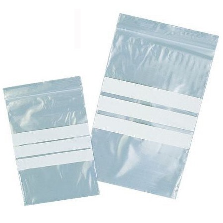 1000 SACHETS ECOCLIP BANDES BLANCHES 120X180MM