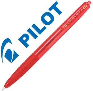 STYLO BILLE RÉTRACTABLE SUPER GRIP G POINTE EXTRA LARGE ROUGE