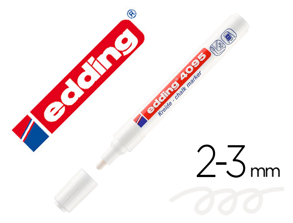 Marqueur craie liquide Edding 4095 blanc vue 2