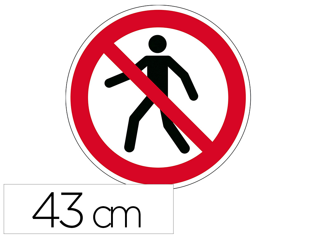 PICTOGRAMME ADHÉSIF SOL INTERDIT AUX PIÉTONS