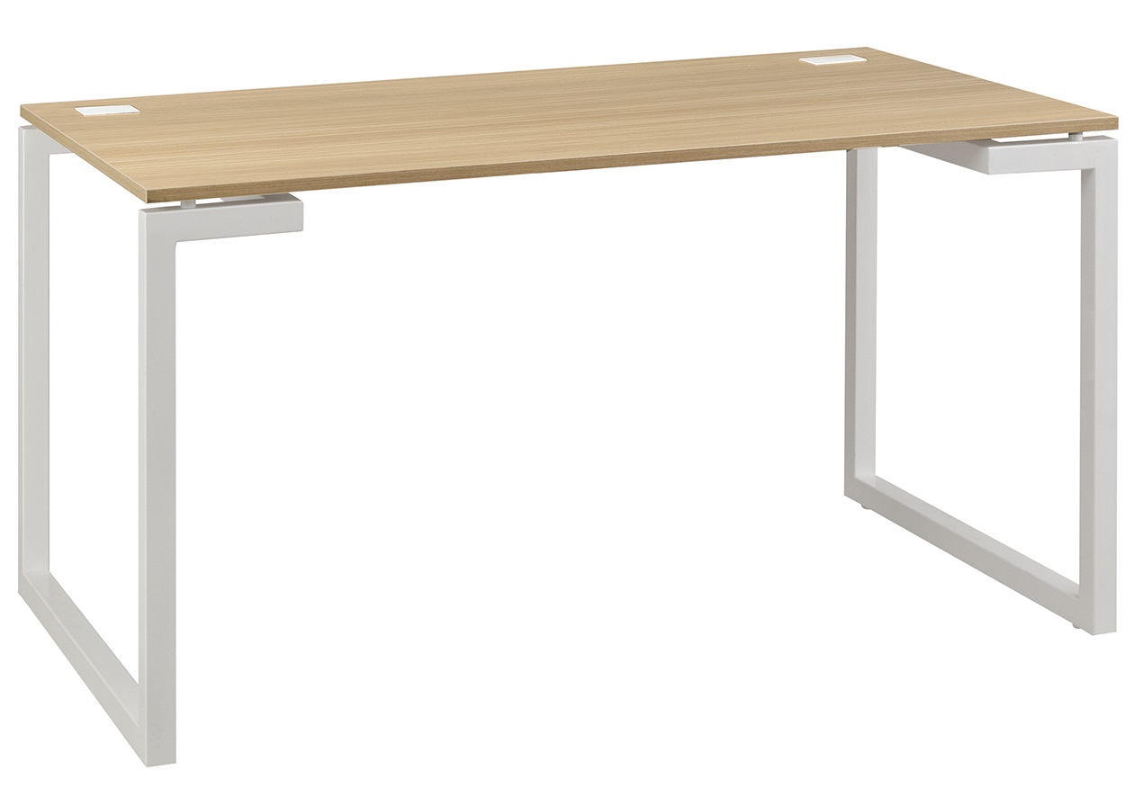 Bureau droit Sunday chêne pieds cadre 120, 140 et 160 cm Gautier Office