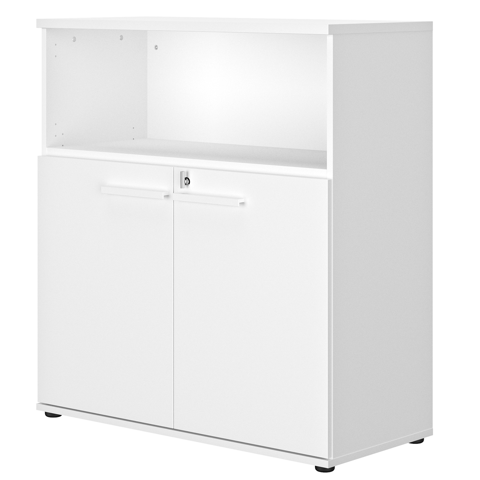 CONNEXION BLANC RANGEMENT 2 PORTES 1 NICHE 80CM