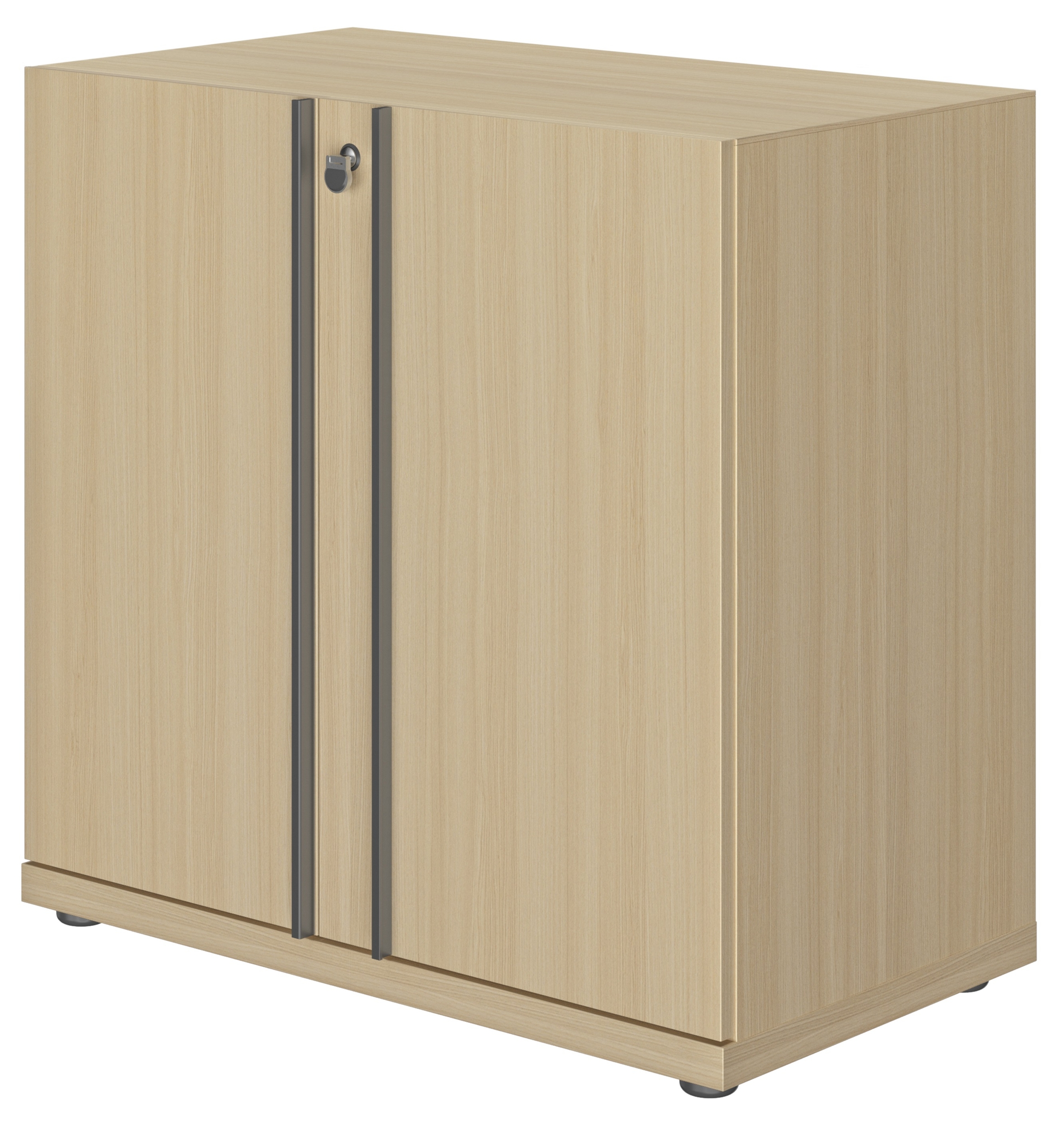 Rangement bas 2 portes E-Motion 81 cm chêne structuré Gautier Office