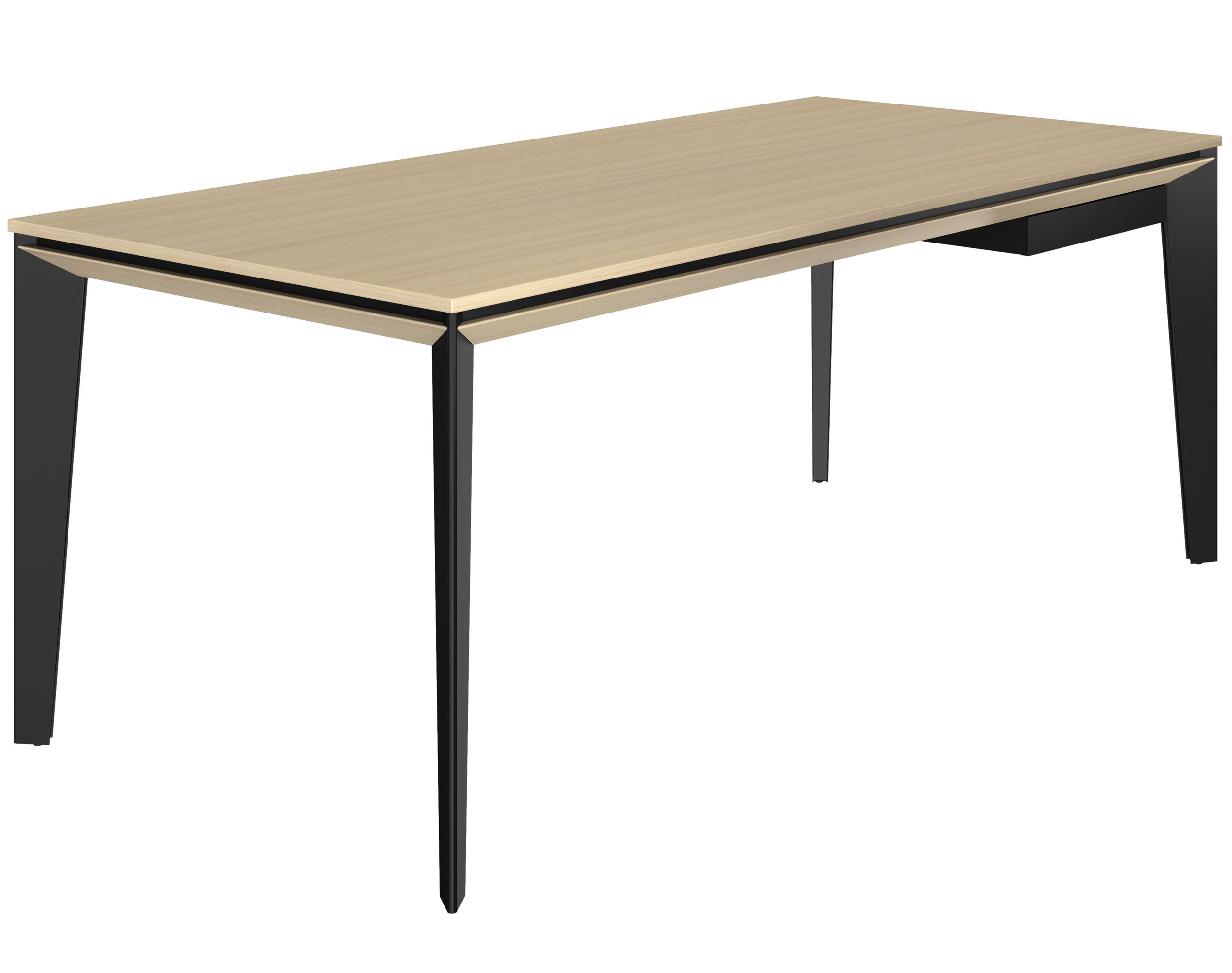 Bureau droit E-Motion 190 cm chêne structuré Gautier Office, vue produit